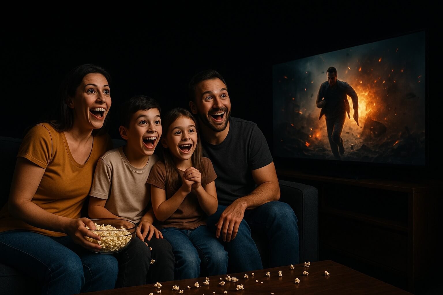 Gratis IPTV Code 1 Gezin kijkt IPTV