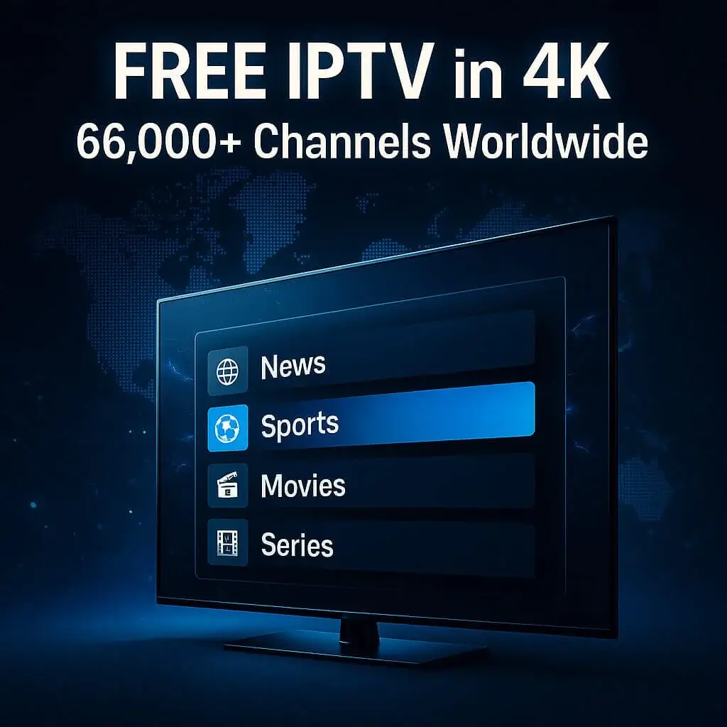 Gratis IPTV in 4K met 66.000+ internationale kanalen